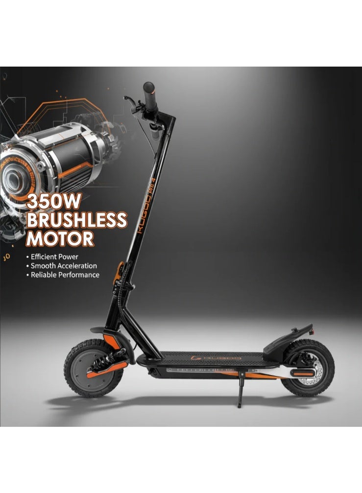 كي يو جي أو أو سكوتر كهربائي قابل للطي Kugoo Pro-4، بطارية 36 فولت 7.8 أمبير، محرك 350 واط، مدى أقصى 20-25 كم/ساعة، إطارات هوائية 8.5 بوصة، سكوتر كهربائي قابل للطي للبالغين - عمر بطارية طويل وحمولة قصوى 120 كجم - Image 4